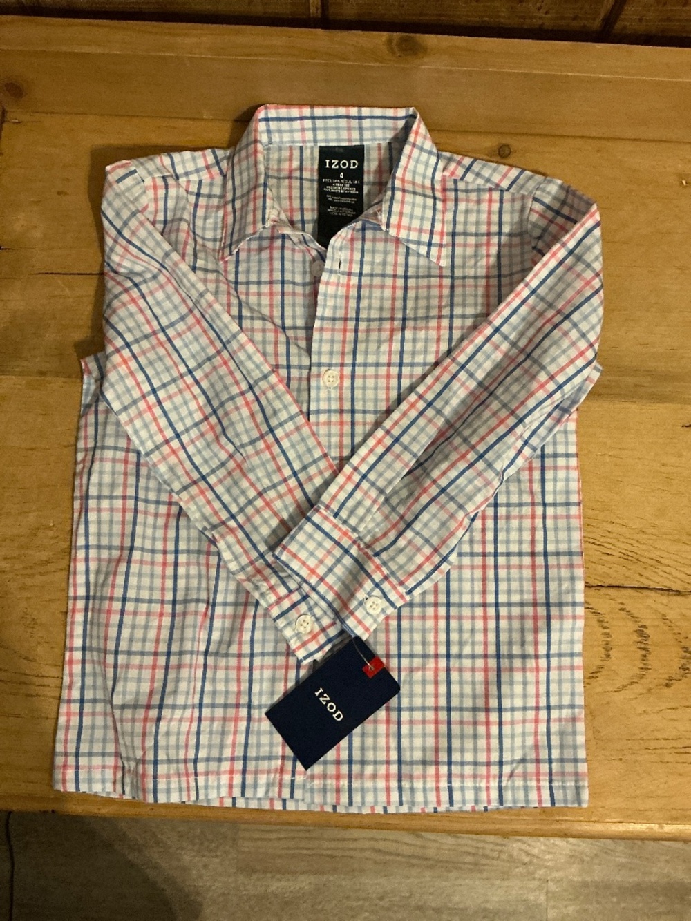 Izod Long Sleeve Button Up shirt - size 4